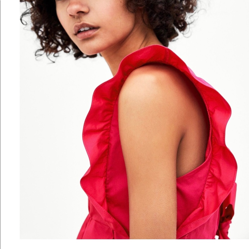 Fuchsia Tie Back Blouse - Picture 8 of 8
